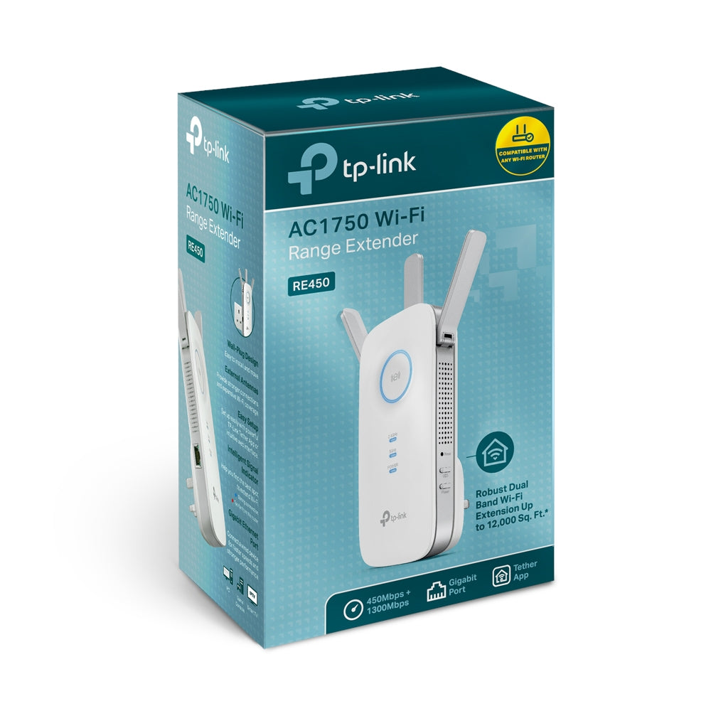 TP-Link RE450 AC1750 OneMesh Wi-Fi Range Extender TP-Link RE450 AC1750 OneMesh Wi-Fi Range Extender